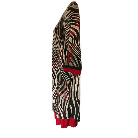 Madison Leigh 24W Bold Zebra Print Dress – Chic Fall Style - Picture 4 of 7